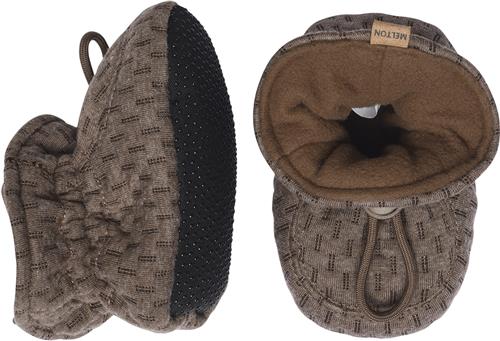 Melton Textile Slippers w. Structure Denver Melange Hjemmesko Str 16/17 - Polyester hos Magasin