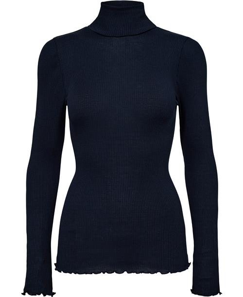 Se RM by Rosemunde Rmwbalta Modal LS Rollneck Blouse Kvinde Blå Kortærmede T-shirts Str XS - hos Magasin ved Magasin