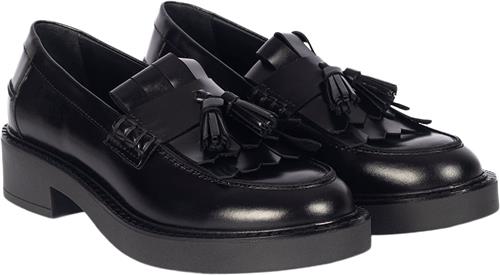 Se ANGULUS Chunky Penny Loafer med Frynser og Kvinde 1835 Black Loafers Str 37 - hos Magasin ved Magasin