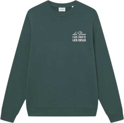 Se Les Deux Triple Sweatshirt Mand Pine Green/ivory Sweatshirts Str S - hos Magasin ved Magasin