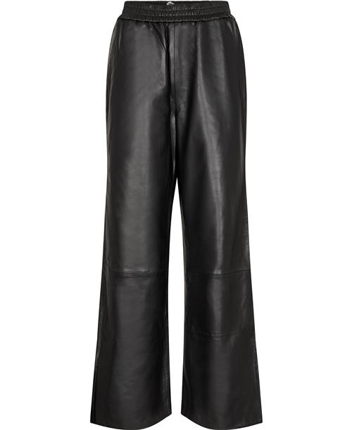 Se Magasin du Nord Collection Magasin Tana 2 LWG 100% Leather Pants Kvinde Black Læderbukser Str S Læder ved Magasin