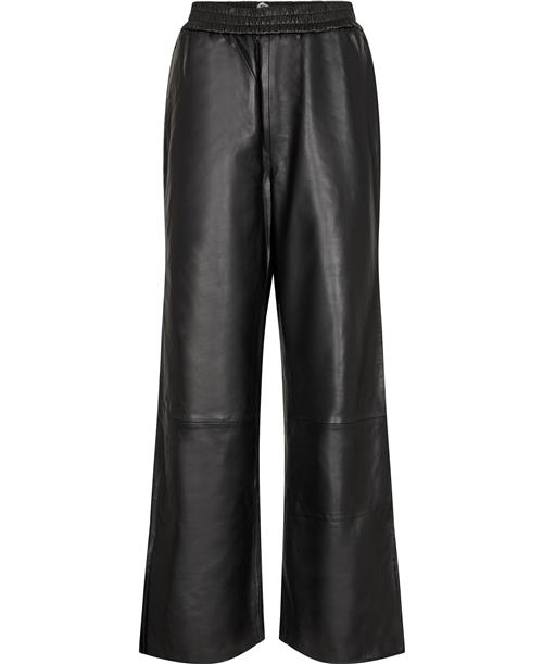 Se Magasin du Nord Collection Magasin Tana 2 LWG 100% Leather Pants Kvinde Black Læderbukser Str M Læder ved Magasin