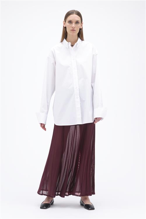 Se REMAIN Oversize Shirt Kvinde Bright White Langærmede Skjorter Str 36 - hos Magasin ved Magasin