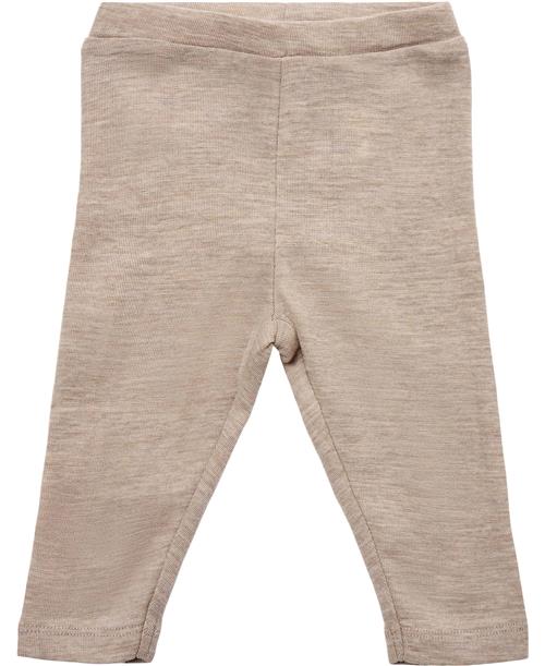 Se Magasin du Nord Collection Magasin Woola 2 Leggings RWS Merino Wool Str 92 Merino Khaki Melange Leggings ved Magasin