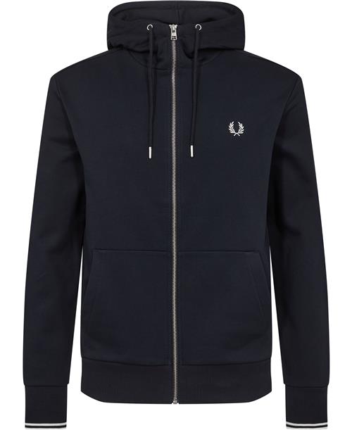 Fred Perry J7536 Mand Navy Hoodies Str XXL - Bomuld hos Magasin