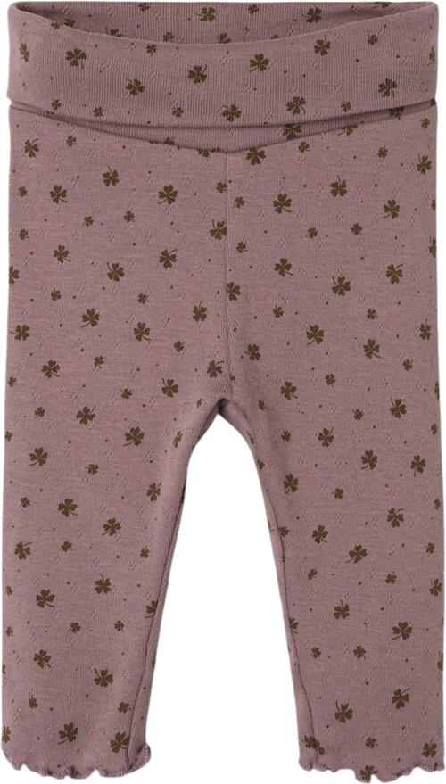 Name It Nbfnoella Slim Legging Str 68 - Twilight Mauve Leggings hos Magasin