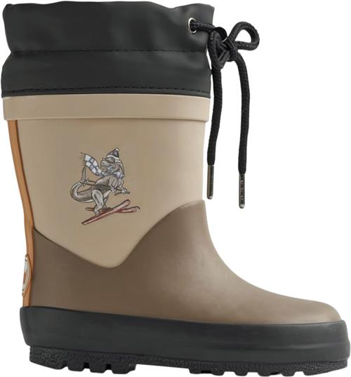 Wheat Rubber Boot Thermo Solid Dry Wood Dino Gummistøvler Str 34 - Uld hos Magasin