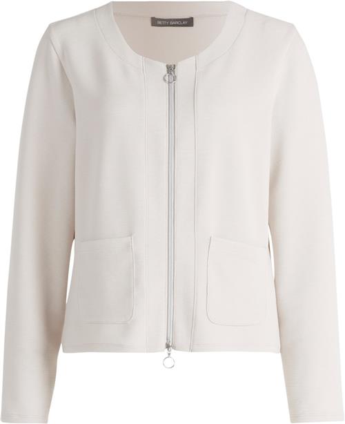 Betty Barclay Sweat Jacke Kurz Kvinde Pastel Sand Langærmede Bluser Str 44 - hos Magasin