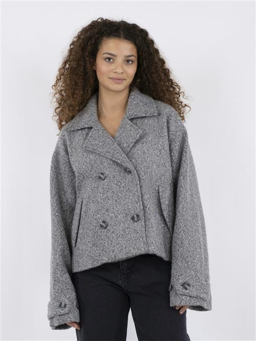 Neo Noir Sandra Soft Jacket Kvinde Grey Melange Overgangsjakker Str 40 - hos Magasin