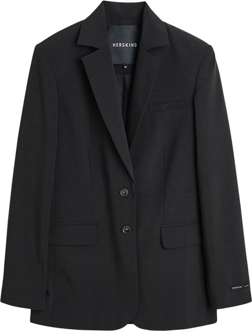 Se HERSKIND Mercy Blazer Kvinde Navy Grey Blazere Str 40 - Polyester hos Magasin ved Magasin