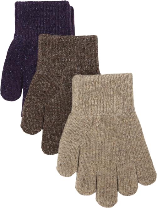 Mikk-Line Magic Gloves 3 Pack w. Lurex 8-16Y - Vanter & Luffer Akryl hos Magasin