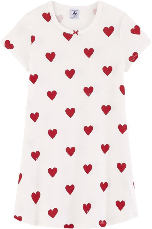 Se Petit Bateau Short Sleeves Dress 5Y Str 6Y - Marshmallow/terkuit Nattøj hos Magasin ved Magasin