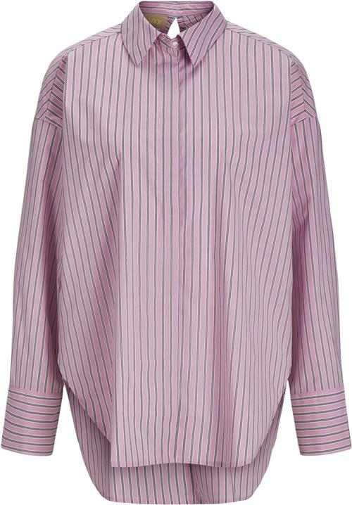 JJXX Jxmagna Shirt WVN Kvinde Moonlite Mauve/stripes Langærmede Skjorter Str L - hos Magasin