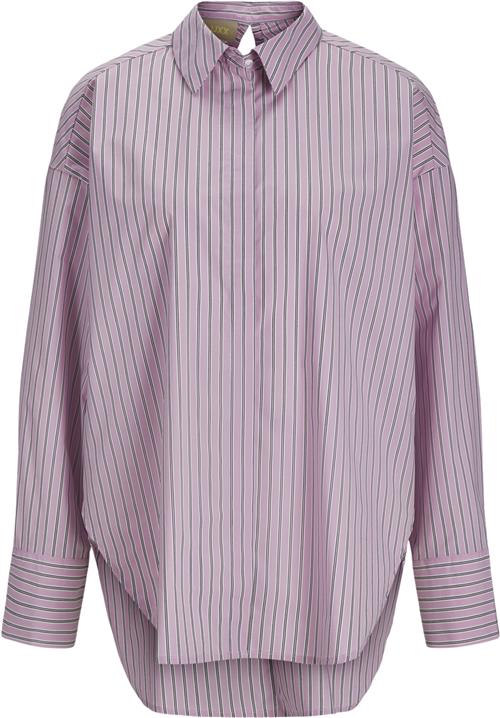 Se JJXX Jxmagna Shirt WVN Kvinde Moonlite Mauve/stripes Langærmede Skjorter Str XL - hos Magasin ved Magasin