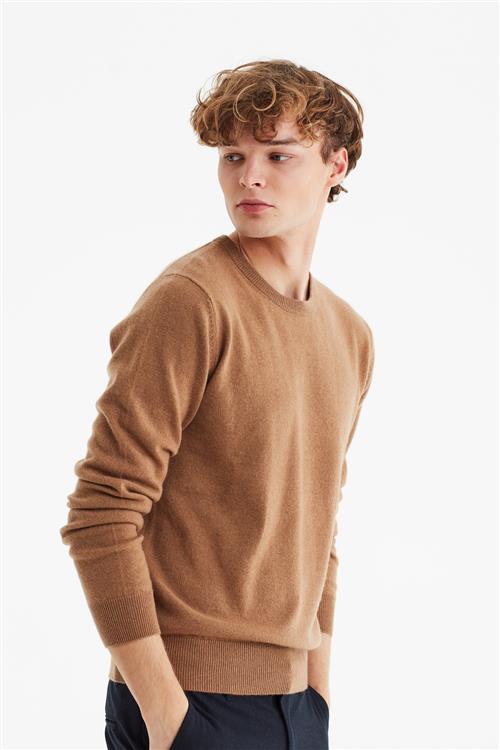 Magasin du Nord Collection Magasin Mads 2 100 Cashmere Mand Camel Sweaters Str XL Cashmere