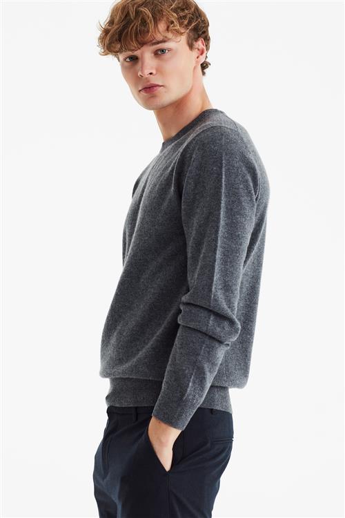 Magasin du Nord Collection Magasin Mads 2 100 Cashmere Mand Dark Grey Melange Sweaters Str XL Cashmere