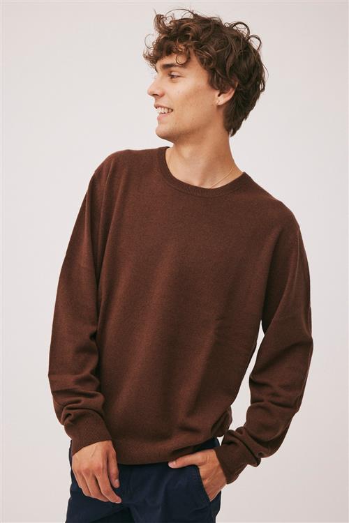 Magasin du Nord Collection Magasin Mads 2 100 Cashmere Mand Dark Brown Sweaters Str XL Cashmere