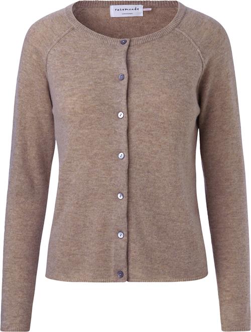 Se Rosemunde Wool & Cashmere Cardigan Kvinde Brown Grey Mel Cardigans Str XL Cashmere - hos Magasin ved Magasin