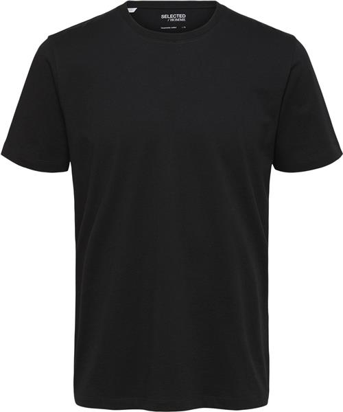 Selected Homme Slhaspen SS Oneck TEE W Noos Mand Sort Kortærmede T-shirts Str S - hos Magasin