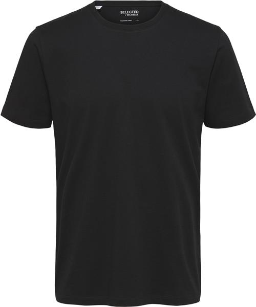 Selected Homme Slhaspen SS Oneck TEE W Noos Mand Sort Kortærmede T-shirts Str XXL - hos Magasin