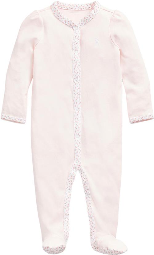 Polo Ralph Lauren Floraltrim Cotton Coverall Str 9M / 9-12 mdr - Pink Heldragter hos Magasin