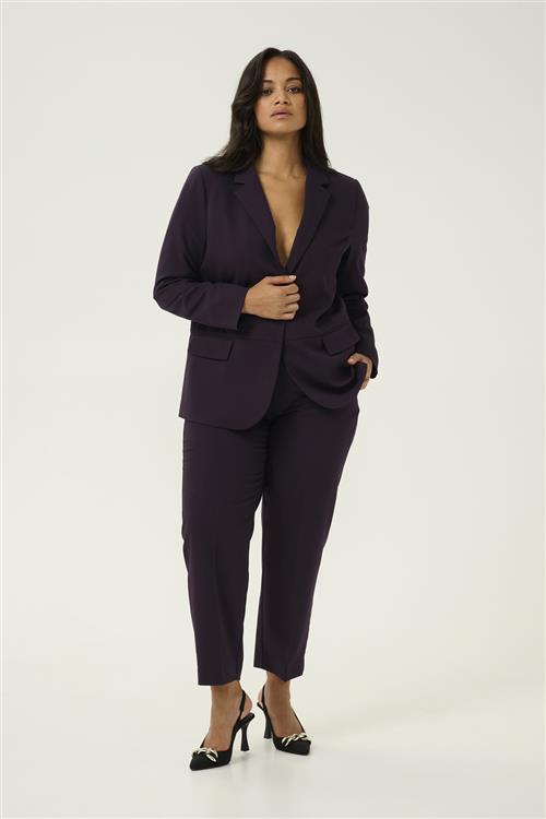 Se Kaffe Curve Kcsakira Blazer Kvinde Dawn Purple Blazere Str 44 - hos Magasin ved Magasin