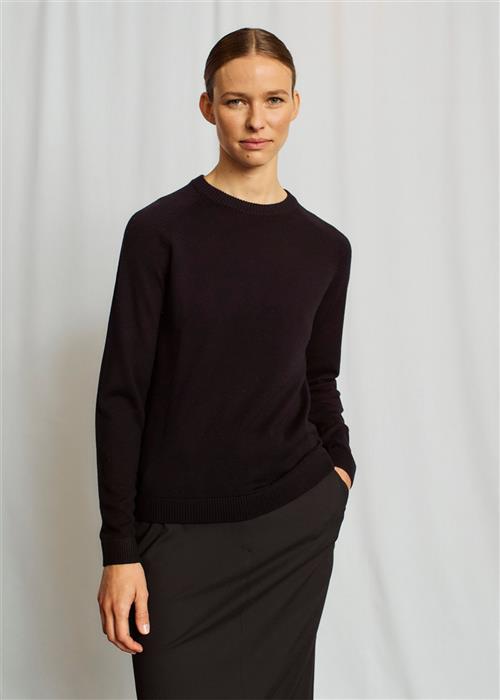 Bruun & Stengade BS Layla Regular Fit Knitwear Kvinde Black Sweaters Str S - hos Magasin