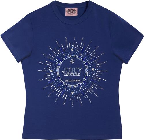 Juicy Couture Heritage Crown Tshirt Kvinde Blue Depths Kortærmede T-shirts Str L - hos Magasin