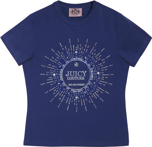 Juicy Couture Heritage Crown Tshirt Kvinde Blue Depths Kortærmede T-shirts Str XL - hos Magasin