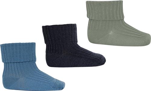 mpKids Wool rib Baby Socks 3-pack Str 15/16 - Brun Strømper Uld hos Magasin