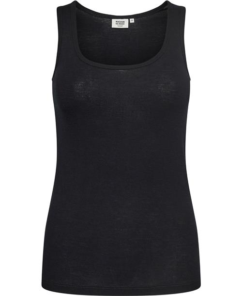 Se Magasin du Nord Collection Magasin Celia 2 100% RWS Merino Wool Kvinde Black Tanktoppe Str L Merino ved Magasin