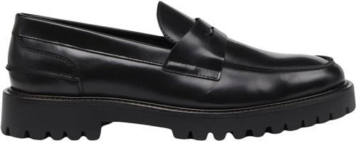 Garment Project Aaron Penny Loafer Black Polido Mand Black Loafers Str 41 - Læder hos Magasin