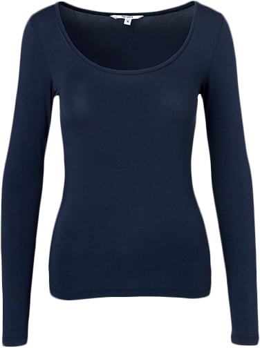 Se mbyM Anna top Kvinde 368 Navy Blue Langærmede T-shirts Str XL - Elastan hos Magasin ved Magasin