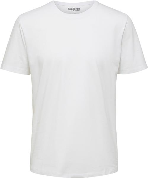 Selected Homme Slhaspen SS Oneck TEE W Noos Mand Hvid Kortærmede T-shirts Str S - hos Magasin