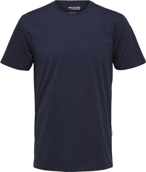 Selected Homme Slhaspen SS Oneck TEE W Noos Mand Blå Kortærmede T-shirts Str XXL - hos Magasin