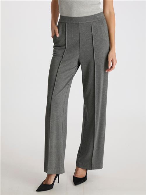 Neo Noir Anka Soft Pants Kvinde Dark Grey Melange Bukser Med Lige Ben Str 42 - hos Magasin