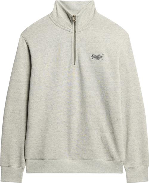 Se Superdry Essential Logo Henley Mand Varsity Grey Grindle Sweatshirts Str M - hos Magasin ved Magasin