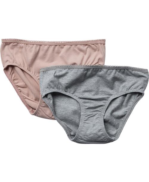 BAKITO by Magasin Du Nord Collection BAKITO by Magasin Girls Briefs 2pack Str 2 Light Grey Melange Underbukser Bomuld