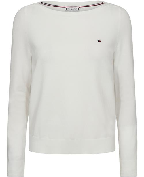 Se Tommy Hilfiger CO Jersey Stitch Boatnk Sweater Kvinde Ybl Sweaters Str L - hos Magasin ved Magasin