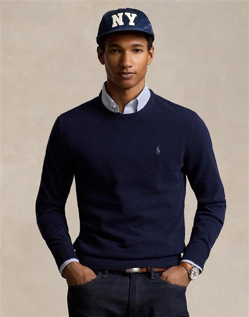 Se Polo Ralph Lauren 2/27 Merino Rwsls CN PP Mand Blå Sweaters Str XL Merino - hos Magasin ved Magasin