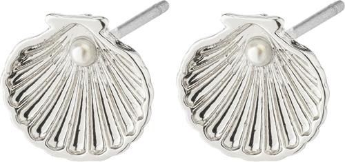 Se Pilgrim Opal Recycled Seashell Earrings Silverplated one size - Ørestikker hos Magasin ved Magasin