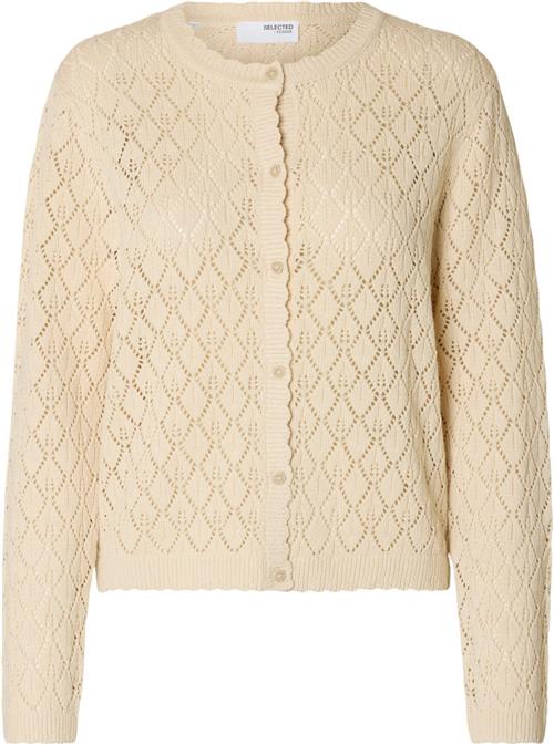 Selected Femme Slfsofia LS Structure Knit Cardigan Kvinde Birch Sweaters Str XS - hos Magasin