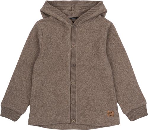 Se Mikk-Line Cotton Fleece Cardigan w Hood Str 68 - Melange Denver Fleece Bomuld hos Magasin ved Magasin