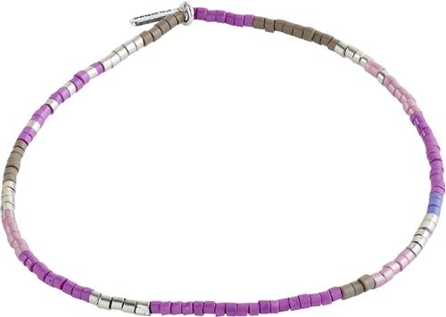 Pilgrim Alison Bracelet Purple, Silverplated one size - Perlearmbånd hos Magasin