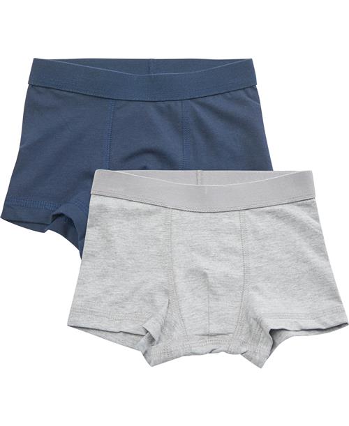 BAKITO by Magasin Du Nord Collection BAKITO by Magasin Boys Boxers 2pack Str 2 Grey Mel. / Navy Underbukser Bomuld