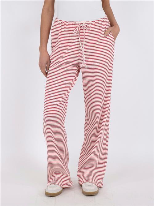 Neo Noir Geri Stripe Pants Kvinde Red Bukser Med Brede Ben Str 44 - hos Magasin