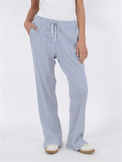 Neo Noir Geri Stripe Pants Kvinde Blue Bukser Med Brede Ben Str 40 - hos Magasin