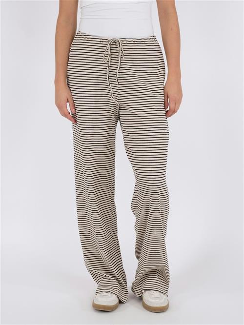 Neo Noir Geri Stripe Pants Kvinde Sand Bukser Med Brede Ben Str 40 - hos Magasin