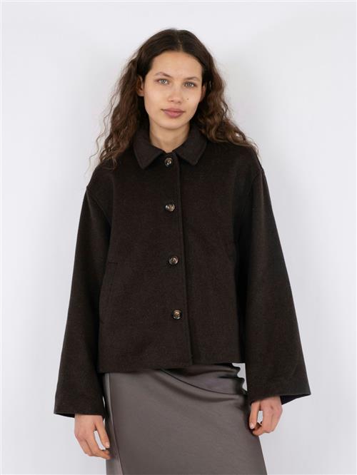 Neo Noir Hamra Wool Jacket Kvinde Chocolate Brown Overgangsjakker Str 42 - Uld hos Magasin