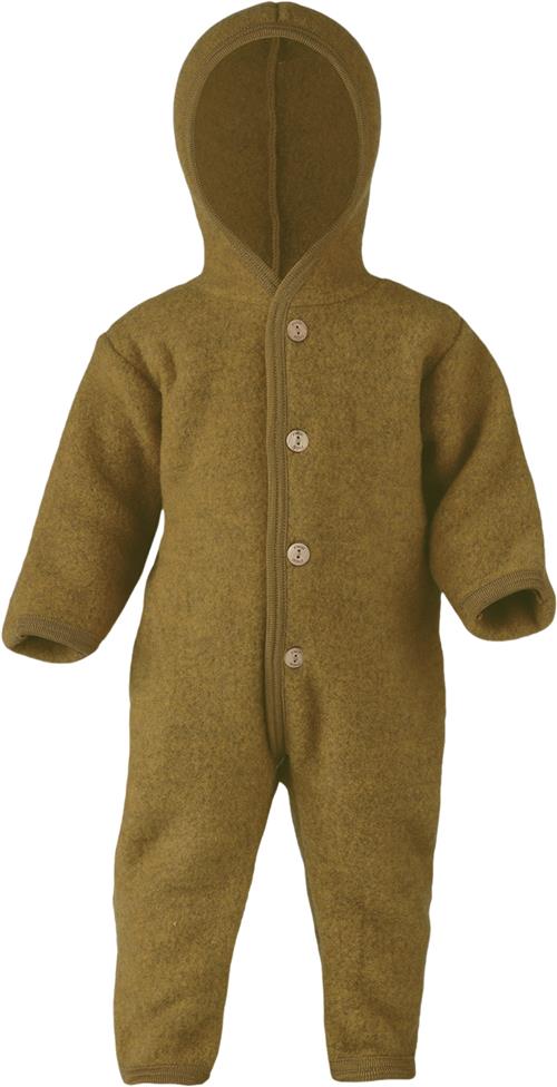 Engel Natur Hooded Overall, With Buttons, With Cuffs, IVN Best Str 62-68 - Natur Køredragter hos Magasin